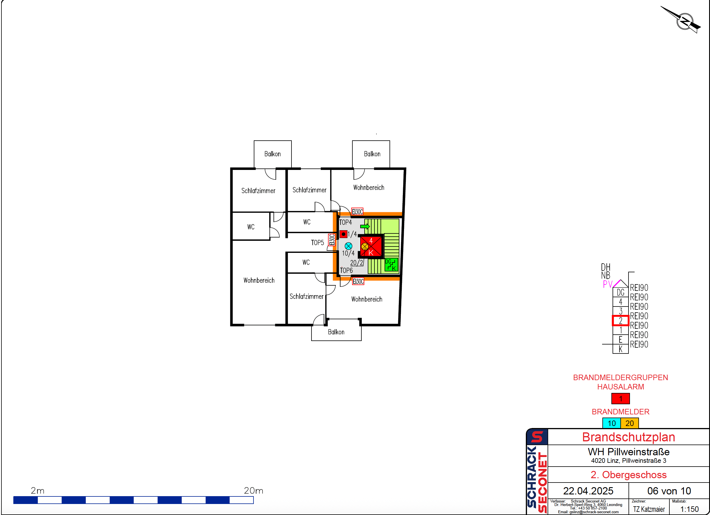 Brandschutzplan Erdgeschoss